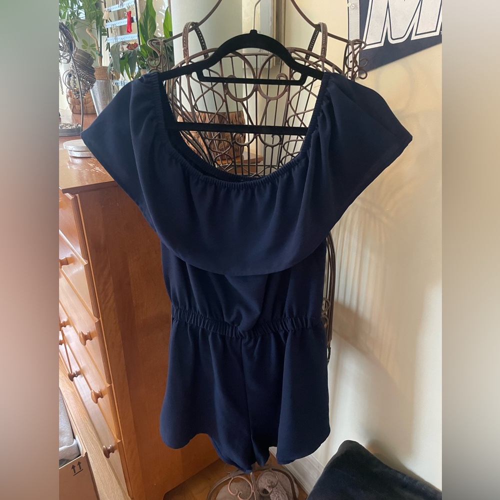 Navy blue romper